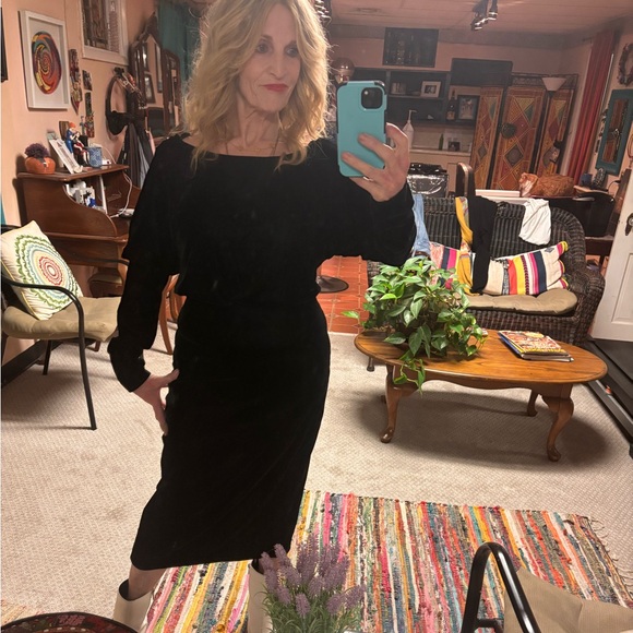 Rachel Zoe Emmaline Drape Back Velvet Dress - Picture 2 of 11